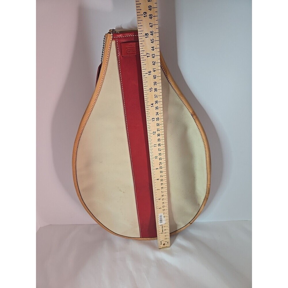Coach Tennis Racket Case Canvas & Leather Style 7758 - Picture 14 of 15